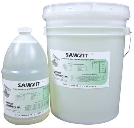 Sawzit, 1 Gallon Pail of Cutting Fluid, Tapping and Tap Fluid is Transparent Pure Synthetic Sawing Lubricoolant for Metalworking – Machining & Finishing - Poueer