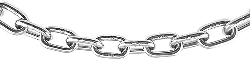 US STAINLESS Stainless Steel 316 Chain 3/16' (5mm) Medium Link Chain 50' - Poueer