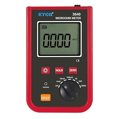 ETCR3640 Digital Milliohm Meter 1uΩ to 200Ω High Precision Microohm Meter 4 Wire Micro Ohm Tester Meter with Data Logging - Poueer