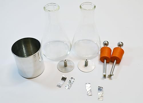 EISCO Electroscope Kit, Electrical Charge Demonstration, Borosilicate Glass Flasks - Poueer
