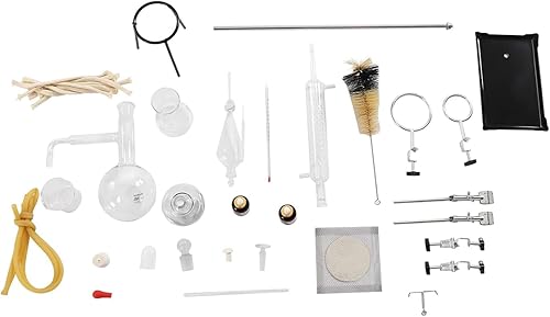 500ml Essential Oil Distillation Device, Water Purifier Distiller Glassware Kit, Herbal Extract Equipment Set Glassware Set, The Temperature is Up to 500 Degrees - Poueer