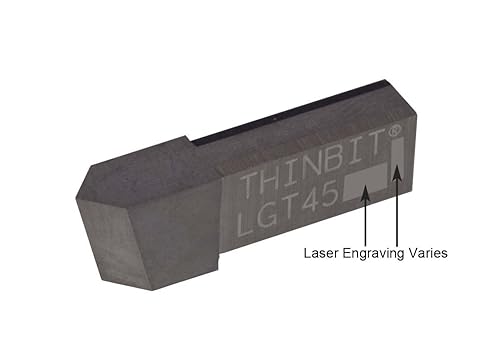 THINBIT 3 Pack LGT45D2 'L' Series, Uncoated Carbide, 45 Degree Chamfer Insert for Steel, cast Iron and Stainless Steel with Interrupted cuts. - Poueer
