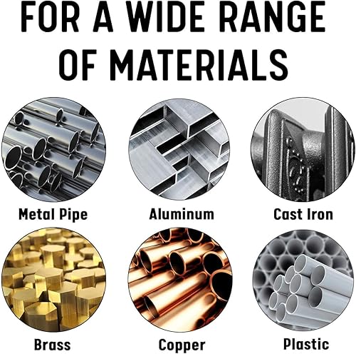 6Pcs Tap and Die Sets, 1 3/4 1/2 3/8 1/4 1/8 High Speed Steel NPT Pipe Tap Pipe Threader Drill Bits - Poueer