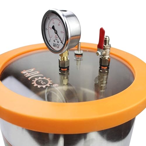 BACOENG 3 Gallon Resin Trap Vacuum Chamber, Stainless Steel Vacuum Degassing Chamber Kit (3 Gallon/1.2 QT/2 QT Available) - Poueer