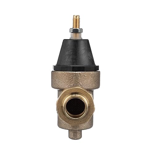 Watts LFN45B Series 3/4' Lead-Free Cast Copper Silicon Alloy Water Pressure Reducing Valve, Double Union Solder Inlet and Outlet, Elastomer Disc, Adjustable Pressure 25 to 75 psi, Maximum 400 psi - Poueer