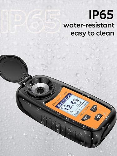 Digital Sugar Brix Refractometer brix Meter Automatic Temperature Compensation Range 0-35%,±0.2% Precision, Perfect for Fruits, Juices, Vegetables, Drinks and Coffee - Poueer