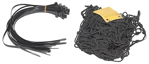 Vestil PRN-123-4 Nylon Pallet Rack Netting 1 Net 123 in. x 3/16 in. x 48 in. 2500 Lb. Holding Capacity Black - Poueer