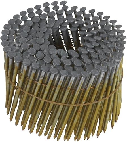 Metabo HPT 12711HPT Full Round Head Hot Dipped Galvanized Wire Coil Framing Nails 2-1/2' x .131 SM | 4000 Count - Poueer