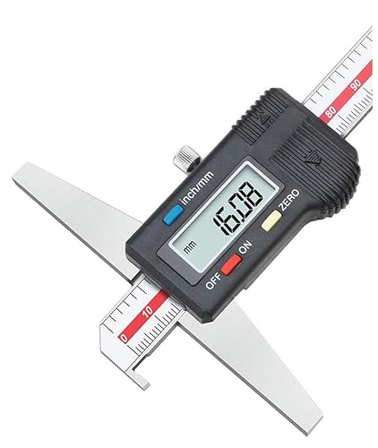 General Tools Depth Gauge Vernier Caliper 0-150mm 0-200mm,0-300mm (Digital 150mm(Double-Hook)) - Poueer