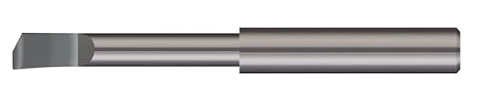 Micro 100 HBBC-2401000-004 Boring Tool - Helical Back Rake, .2275' Min Bore Dia, 1' Max Bore Depth, .120' Offset, .004' Radius, .215' Neck Dia, 1/4' Shank Dia, 2-1/2' OAL, Uncoated - Poueer