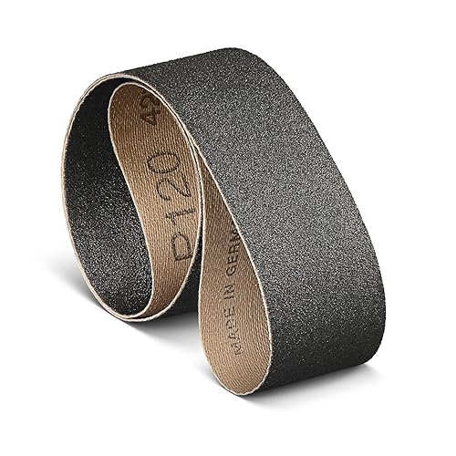 6 inch x 123 inch, 80 Grit, KK752X (General Grade), X-Weight, Aluminum Oxide (A/O), Abrasive Sanding Belts, 10-Pak - Poueer