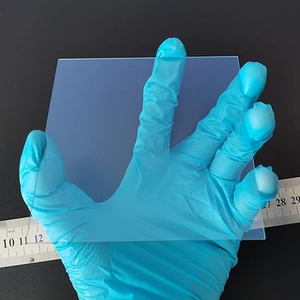 ITO (Indium tin Oxide)Coated Conductive Glass Slides 50×50mm Resistance 7 ohm/sq (8 Pcs) - Poueer