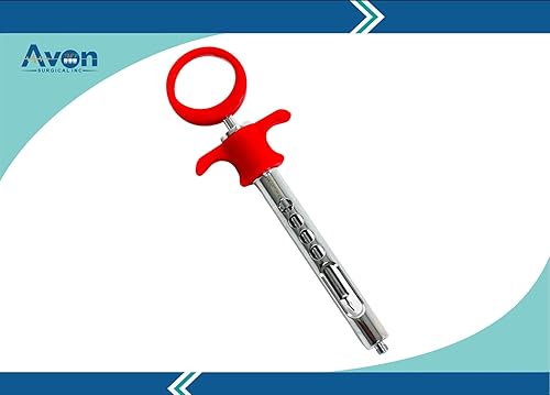 Set of 4 - Dental Anesthetic Syringe 1.8mL Self-Aspirating with Arrow Rod Plunger and Plastic Handle Ring | Premium Lightweight German Stainless Steel Dental Instruments - Poueer