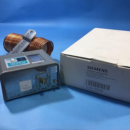 SIEMENS INDUSTRY 134-1504 Powers Controls, Manual Reset, Thermostat, Range / 15-55 Degree F / -9-13 Degree C, Low Temperature Detection, Cutout Alarm - Poueer