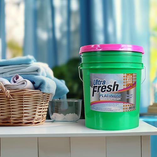Ultra Fresh Platinum Fabric Softener Up to 640 Loads, Tropical Escape, 5 Gallon - Poueer