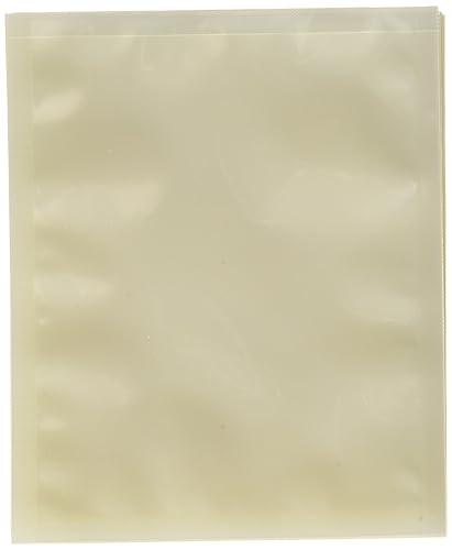 502-24 500 Series PET/PE Flat Pouch with Tear Notches, 6.5' x 8' (Pack of 75) - Poueer