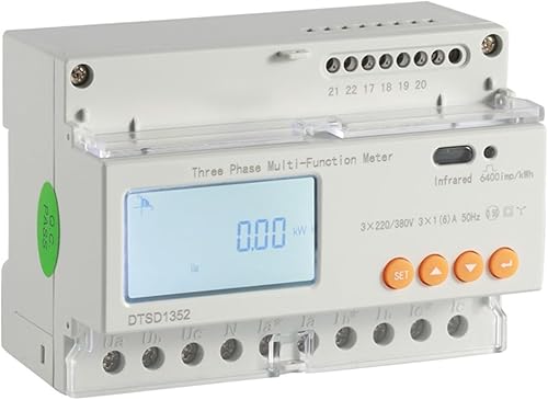 DTSD1352 Three Phase Bidirectional Energy Meter KWH 220V/380V RS485 Modbus(DTSD1352-C 5A RS485) - Poueer