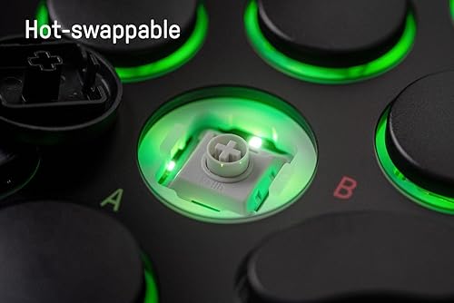 8BitDo All-Button Arcade Controller for Xbox Series X|S, Xbox One & PC – 2.4G Wireless, Low-profile Mechanical Switches, Programmable Buttons, Hot-swappable PCB, RGB Lighting - Officially Licensed - Poueer