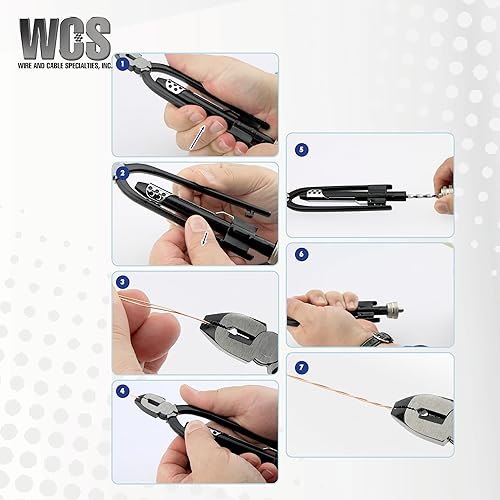 Lock Wire, T302/304 Stainless Dispenser Can, Approx. 168 ft (51 m) with 8.25 Inch Safety Lock Wire Twister - Poueer