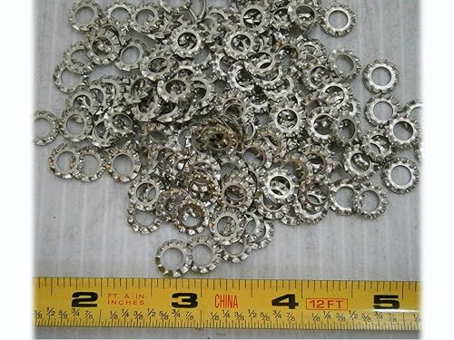 New Lock Washers M5 External Tooth DIN 6798 Nickle Plated Pack of 100 #PL2590-A Warranity by Pr-Merchant - Poueer