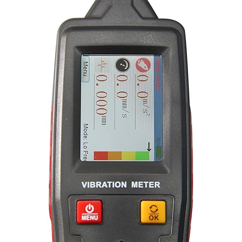 Digital Vibration Meter Vibrometer Handheld Vibration Analysis Equipment Acceleration Velocity Displacement Measurement for Moving Machinery - Poueer