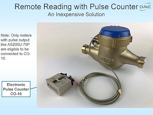 DAE AS-100m 1' Water Meter, Measuring in Liters + NPT Couplings - Poueer