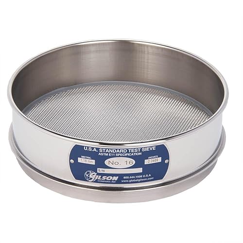 8' Sieve, All Stainless, Full Height, No. 16 - Poueer