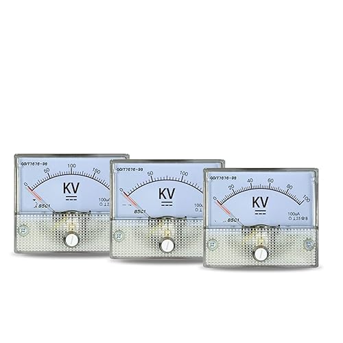 85c1 DC High Voltage Voltmeter 5kV 10kV 20kV 50kV 100kV Pointer Voltmeter Resistance Kilovoltmeter Detection High Voltage Instal 1Pcs(10KV and Resistance) - Poueer