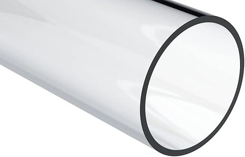 Extruded Acrylic Rigid Round Tube, Clear, 1-3/4' ID x 2' OD x 72' L - Poueer