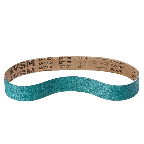 8 inch x 60 inch, 36 Grit, ZK713X (Better Grade), X-Weight, Zirconia Alumina (Z/A), Abrasive Sanding Belts, 10-Pak - Poueer