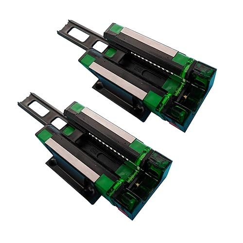 EGW15CA Carriage Slider Block, 2pcs EGW15CA Flange Bearing Slider Block with 2pcs E2 Oil Box Self-Lubricating Slider Assembly for 3D Printer, CNC Machine and DIY Project - Poueer