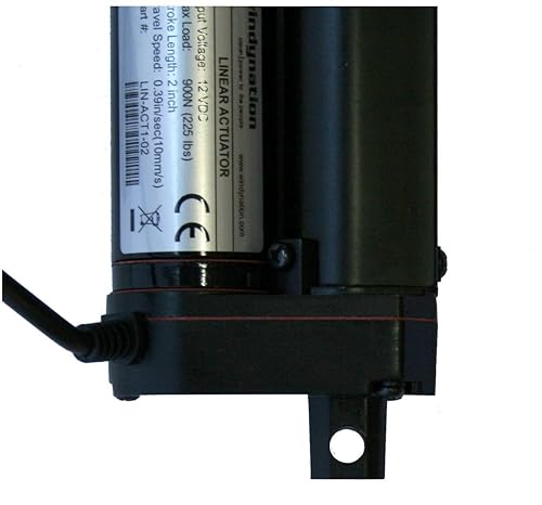 WindyNation 2 Inch 2inches Stroke Linear Actuator 12 Volt 12V 225 Pounds lbs Maximum Lift - Poueer