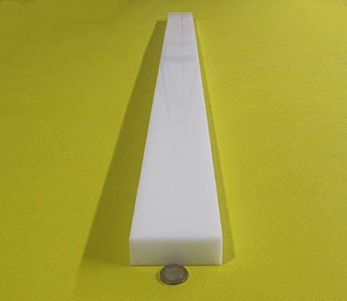 White HDPE (High Density Polyethylene) Rectangular Bar 1.00' (1') x 3.00' (3') x 48' 1 pc - Poueer