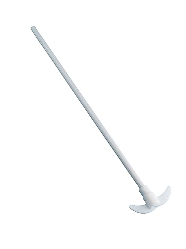 PTFE Overhead Stirrer Electric Stirring Rod Stirrier Mixer Shaft with Foldable Paddle for Lab (600MM-145MM-10MM) - Poueer