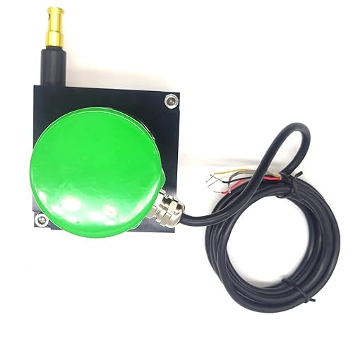 CALT 3000mm Analog Draw Wire Encoder Linear Displacement Sensor Length Measurement 24Vdc Supply 0-10V Output - Poueer