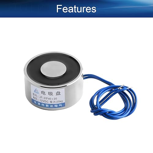 Heyiarbeit 12V DC 1500N Electric Lifting Magnet Electromagnet Solenoid Lift Holding 80mmx38mm - Poueer