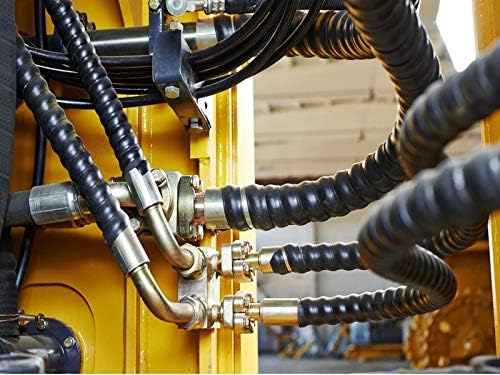 Kable Kontrol Cyclone Heavy Duty Hydraulic Hose Spiral wrap - 1/2' Diameter - Black - 165 feet Long | Abrasion Resistant | HDPE Construction | Protects Hose-Lines - Poueer