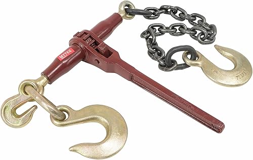 Mytee Products (2 Pack) Ratchet Pro Binder w/ 3/8' Grab & 1/2' Sling Hook, & 2' G8 Chain & 1/2' Sling Hook, 7100 WLL - Poueer