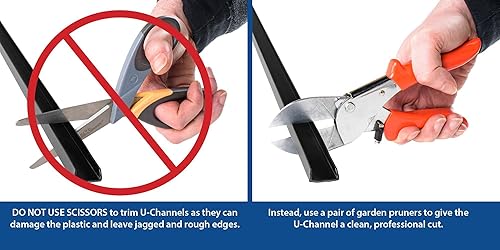 Outwater Plastics White 3/16'' Styrene Plastic U-Channel/C-Channel 46 Inch Lengths (Pack of 3) - Poueer