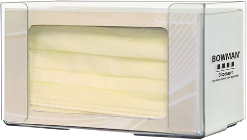 Face Mask Dispenser - Earloop Holds one Box of Earloop Masks Two Sets of Keyholes for Dual Position Wall mounting Clear PETG Plastic Made in The USA Dims: 4.13”L x 7.7”W x 4.35” - Poueer