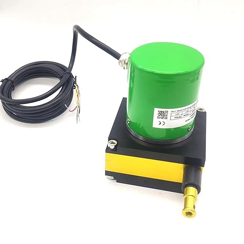 CALT 3000mm Analog Draw Wire Encoder Linear Displacement Sensor Length Measurement 24Vdc Supply 0-10V Output - Poueer