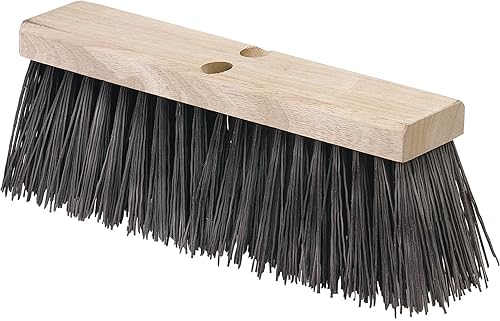 SPARTA Flo-Pac Floor Brush Heavy Sweep for Cleaning, 18 Inches, Brown, (Pack of 6) - Poueer