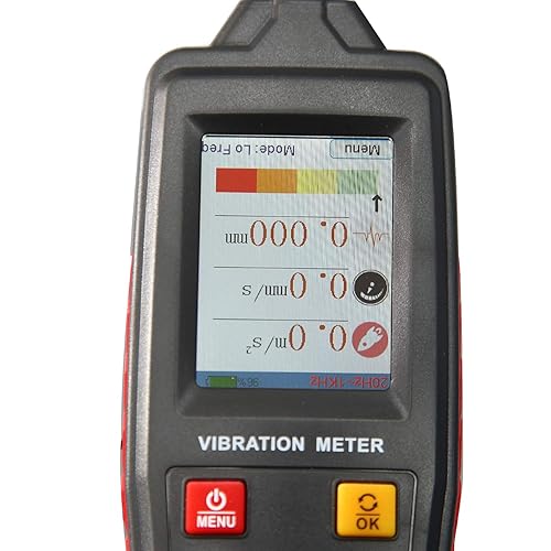 Digital Vibration Meter Vibrometer Handheld Vibration Analysis Equipment Acceleration Velocity Displacement Measurement for Moving Machinery - Poueer