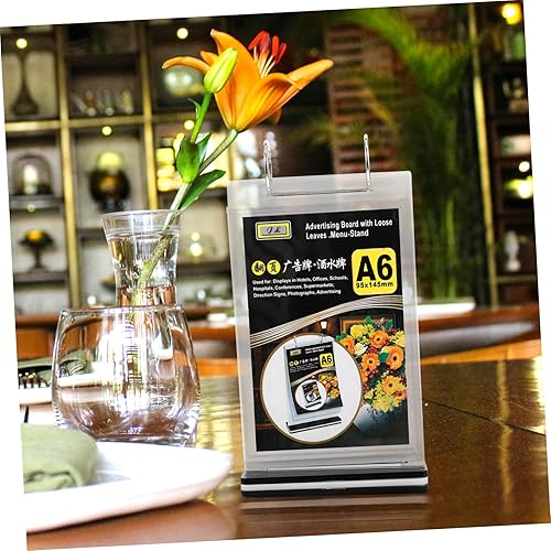 11pcs Stable Base Pvc Menu Display Stand Sign Holder for Restaurant Trade Shows Weddings - Poueer