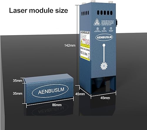 AENBUSLM 40W Laser Module with Air Assit for Laser Cutter & Laser Engraver Machine,5W(5000mW) Output Power,Built in FAC,Ultra-Fine Compressed Spot CNC Carving DIY Laser Master - Class 4 - Poueer