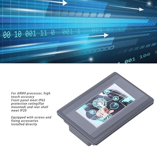 PLC HMI All in One 4.3in, HMI TFT LCD Display Module 32 bit ARM9, 128M NAND Flash, Compatible with for FX3U - Poueer