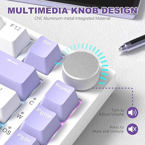 ATTACK SHARK X820ULTRA Wireless Gaming Mechanical Keyboard with TFT Smart Display&Knob,Side Printed PBT,Gasket Mounted 75% TKL Keyboard,BT5.0/2.4GHz/USB-C,RGB Backlit（White Contour,Shark Switch - Poueer