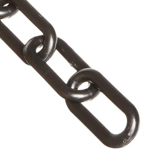 Mr. Chain Plastic Barrier Chain, Yellow, 3-Inch Link Diameter, 100-Foot Length (80002-100) - Poueer