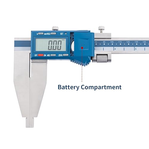 Dasqua 6 Inch/150mm Digital Caliper Electronic Industrial, Stainless Steel, with Large LCD Screen and Storage Case Auto Off Featured Measuring Tool, Resolution 0.0005'/0.01mm, Accuracy 0.001”/0.02mm - Poueer