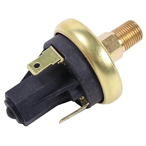 SPDT 20psi±3psi 1/8 NPT Male 1/4 Blade Adjustable Air Pressure Switch Pressure Control Compatible with Air Oil Water and Vacuum Applications - Poueer